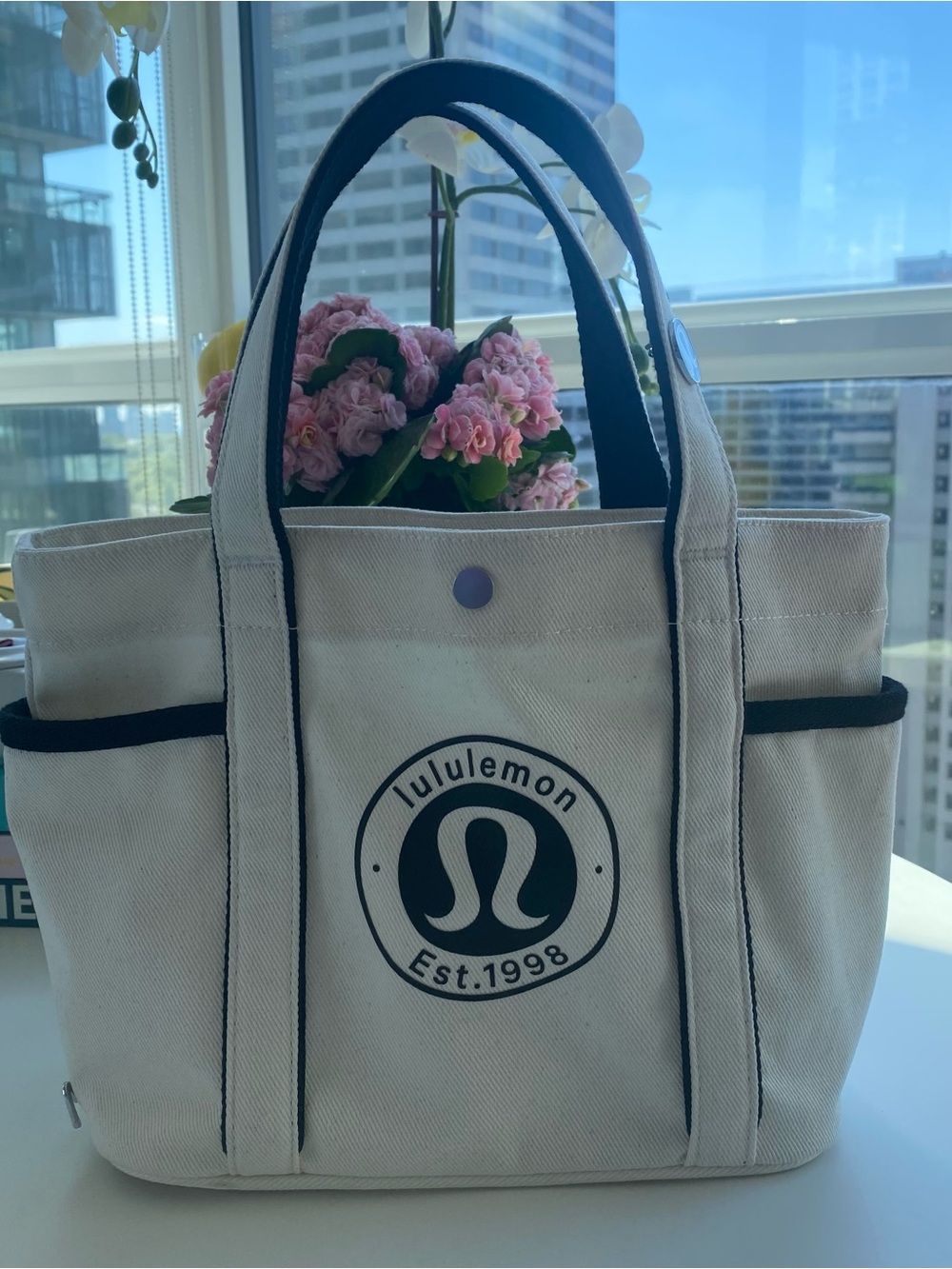 lululemon Daily Multi-Pocket Mini Canvas Tote Bag 6.5L